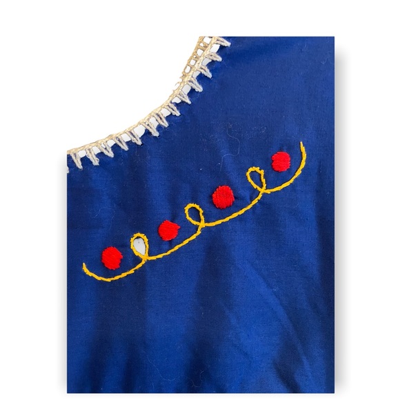 Vintage Mexican Embroidered Tunic Dress - Picture 3 of 4